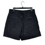 ZARA  High Waisted Loose Fit Classic Cotton Denim Jean Shorts 10 Black #3805 Photo 3