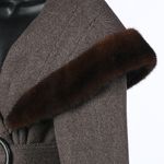 Loro Piana  Cashmere, Wool, & Genuine Fur Coat w Belt Photo 4
