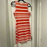 Pink Rose Pink Republic Bodycon Coral White Stripe Sleeveless Wrap Front Dress Size M Photo 6