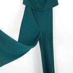 Lulus Power of Love Emerald Green Strapless Jumpsuit Medium Wide Leg Stretch Photo 9