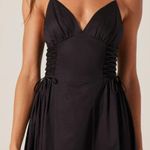 ASTR the Label Lace-Up Cotton Poplin Midi Dress Size Small Photo 0