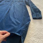Old Navy Maternity Indigo Chambray Dress Long Sleeve Button Up Top Size Medium Photo 7