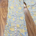 Roberto Cavalli Just Cavalli Floral Vintage Jeans Pants Sz 28 Gold Blue Straight Women’s Photo 12