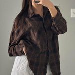 H&M Brown Flannel Button Up Photo 0