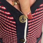 Brooks Brothers  Cardigan nautical elbow length ribbed red white blue XL womens Photo 1