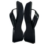 Prada Vintage Thong Flip Flop Platform Wedge Patent Leather Sandals EU 39 US 9 Photo 5