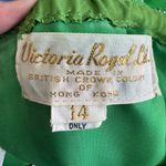 Victoria Royal Ltd 1960s Green sequin & Beaded Vintage Gown Dress sheer sleeves Size M Photo 5