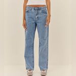 Pretty Little Thing Light Blue Straight Leg Jeans Photo 1