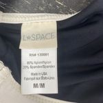 l*space L* Black & White Bikini Bathing Suit Top M Photo 5