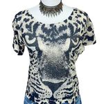 Forever 21 Top Animal Print Size S Short Sleeve Photo 0