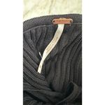 Free People  Womens Size XS Black Gold Off the Shoulder Ribbed Sweater Midi Dress Photo 4