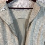 Tyler Böe Textured Geometric Bell Sleeve Dress Women's Medium Gray Beige Photo 12