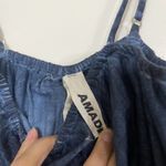 Anthropologie Amadi claire smocked-waist blue washed sleeveless jumpsuit XS Photo 3