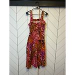 Natori Women’s Small Pink Ombré Animal Print Cheetah Midi Dress Square Neck Cute Photo 11