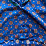 Kathryn Pajama Set Short Sleeve Top & Shorts Blue Floral L Size L Photo 2