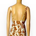 DREAM WEAVER PLUNGING NECK FLORAL MAXI DRESS (CREAM/MULTI) M Brown Size M Photo 10