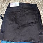 Blue Savvy ♻️NWT- Black distressed denim mini skirt Photo 2