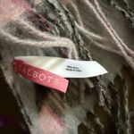 Talbots NWOT  PINK & Gray Hearts Wool Scarf Wrap Light Fringe Photo 2