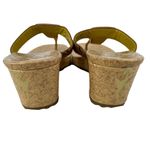 Timberland Wedge Thong Sandals 8 Brown Leather Cork Photo 6