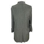 Chico's Chico’s Travelers Olive Slinky Knit Zip Jacket Drawstring Waist Size 2 Large Photo 3