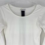 L’Oeuf Poché Long Sleeve Tennis Shirt White with Navy Accent Stripe Size XS Photo 1