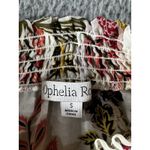 Ophelia Roe  Floral Blouse‎ Women Small Front Tie Sheer Long Sleeve Mock Neck Top Photo 4