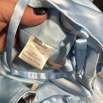 Loyeloy blue dress satin silky fabric sz 4 corset tie back style ice blue Photo 5