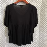 One Clothing  black embroidered tassel boho hobo top flowy shirt women's size M Photo 4