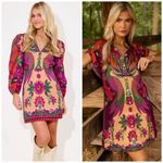 NEW Alden Adair Bridgette Dress Peacock Bloom Size Medium Purple Photo 6