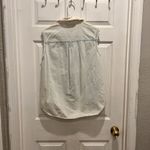 Cotton Express VTG Cotton Express Sleeveless Button Down Denim Shirt Women Medium White Lace Photo 4