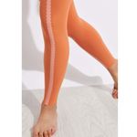 Nike NWT Women's Yoga Luxe Eyelet Dri-FIT 7/8 Legging Healing Orange L Photo 1
