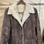 wilson's leather Vintage Wilsons Y2K Penny Lane Leather Suede Fur Lined Brown Coat Long Size XL Photo 2