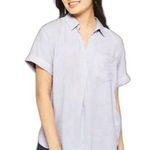 Madewell  Linen-Blend Swenson Popover Shirt Size XS Distant Lavender Beach Summer Photo 0