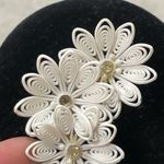 Vintage lot of 2 Clip on earrings White Sparkle Pink MCM Large Red Photo 4