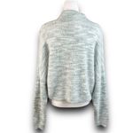 Sincerely Jules Marled Knit Cropped Mock Neck Sweater Mint White Soft Medium Photo 3