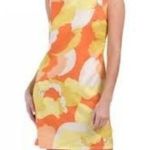 BCBG Max Sport Medium Mod Sunshine Floral Print Sheath Dress Orange Photo 1
