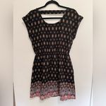 Hippie Rose  Vintage Bohemian Short Sleeve Mini Dress With Pockets Sz M EUC Photo 2