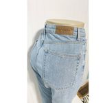 Topshop Premium Mom Jeans High Rise High Waisted Light Wash Denim Blue 32 x 32 Photo 11