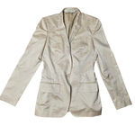 Stella McCartney  Single Button Ivory Silk Blend Blazer *Flaw* Size: 40 Photo 0