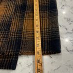 Mystree NEW  Womens Plaid Shirt‎ Jacket Shacket Brown Blue Hooded Size Large Photo 6