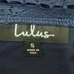 Lulus Reach Out My Hand Navy Lace Sleeveless Halter Mini Fit & Flare Dress Sz S Photo 7