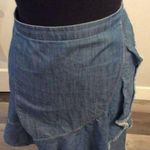 CeCe Soft Denim Mini Skirt Ruffled  Size 12 Womens Photo 0
