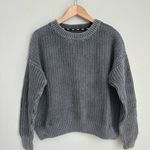 PINK - Victoria's Secret Charcoal Grey Knitted PINK by Victoria Secret Crew Neck Sweater Photo 0