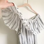 Lulus Lulu’s See ya there striped Off The Shoulder Romper Photo 6