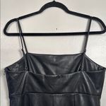 Banana Republic  faux Leather Jumpsuit Black 10 Photo 12