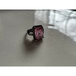 Sterling Silver Size 7 Fashion Zircon 925  Princess Cut Ring Photo 4