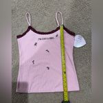 OUTLAW Y2k Retro Lace Trim Embroidered Cami Tank Top Purple Size undefined Photo 4