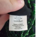 Torn By Ronny Kobo Ronny Kobo Astrid Ruched Jacquard Green Velvet Long Sleeve Silk Blend Dress. A14 Photo 7