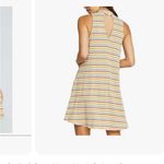 sadie and sage stripe halter tank mock dress boho size Large Red Photo 2