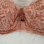 Victoria's Secret  Body Unlined Demi Bra‎ 34DD Peach Lace Bow Adjustable Photo 1